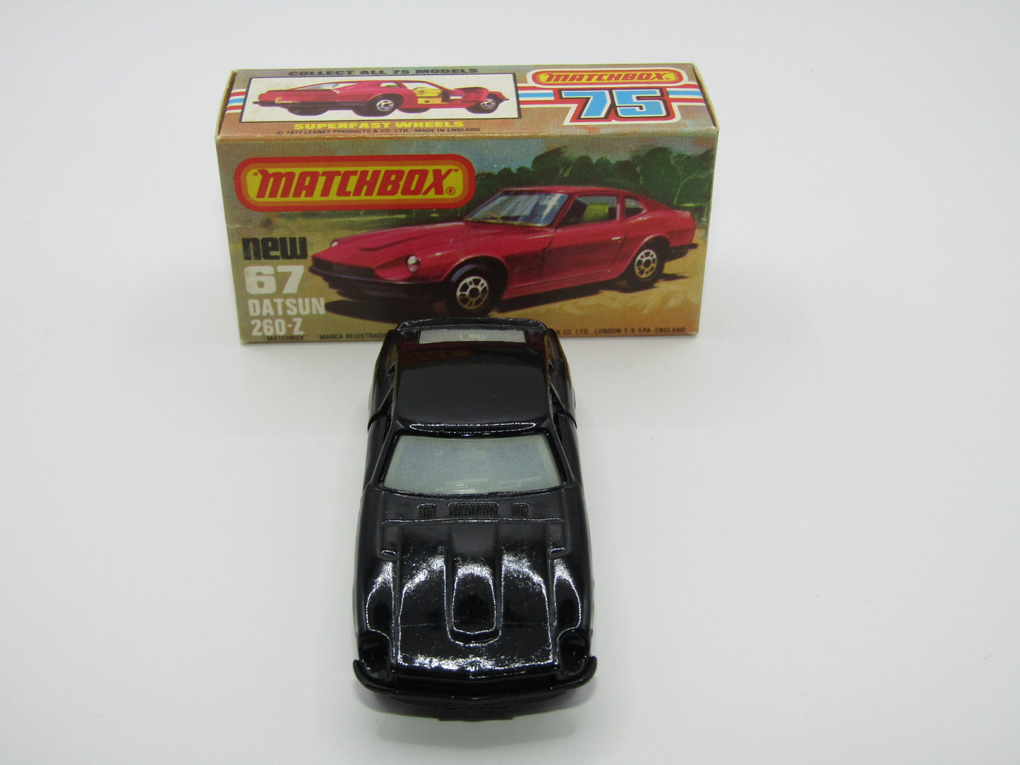Matchbox Superfast 67C Datsun 126X Black SEMI-OPAQUE Windows