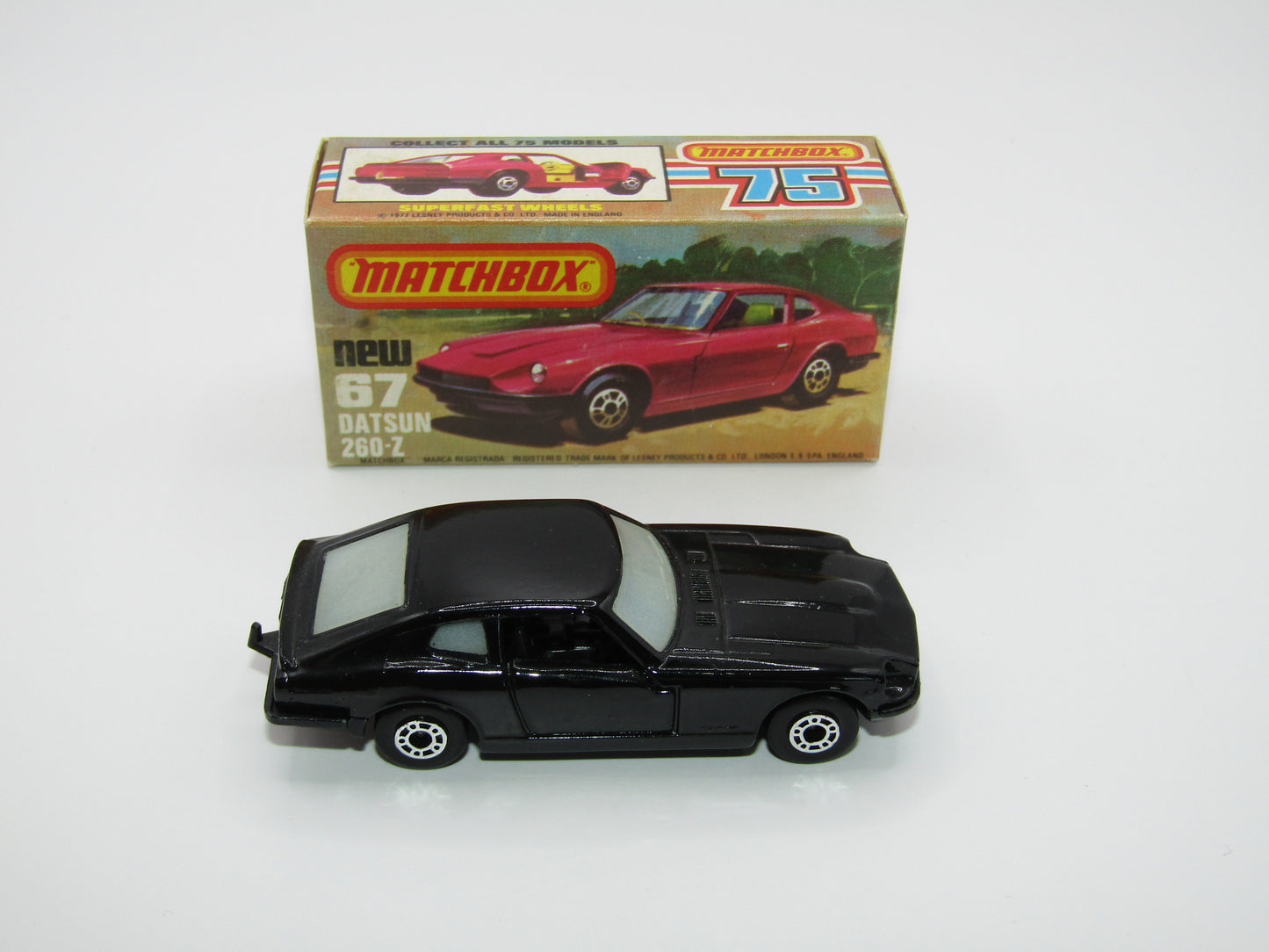 Matchbox Superfast 67C Datsun 126X Black SEMI-OPAQUE Windows