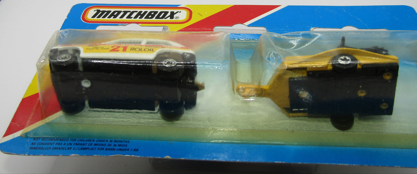 Matchbox Superfast Twin Pack TP-106 Renault & Bicycle Trailer BLACK BIKES Sealed