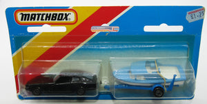 Matchbox Superfast Twin Pack TP-105 ALL BLACK Datsun & Boat&Trailer Cloudy Windows