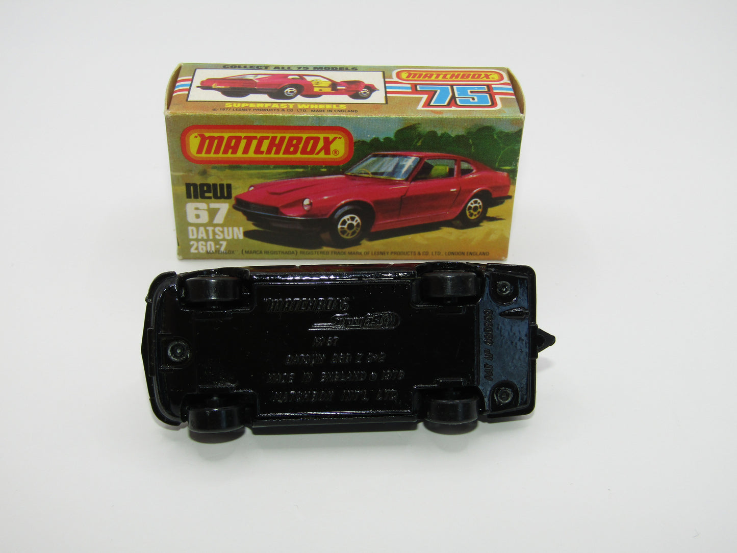 Matchbox Superfast 67C Datsun 126X Black LIGHT OPAQUE Windows