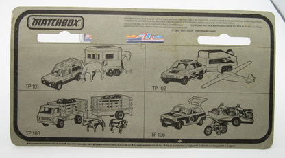 Matchbox Superfast Twin Pack TP-105 ALL BLACK Datsun & Boat&Trailer Cloudy Windows