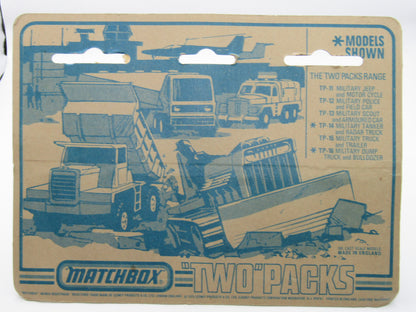 Matchbox Superfast Twin Pack TP-17 Freeway Gas Tanker & Trailer MILITARY CARD