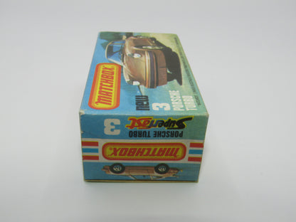 Matchbox Superfast 3C Porsche Turbo Red, OPAQUE Windows, Tan Interior, Gloss Black Base