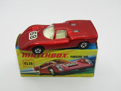 Matchbox Superfast 68A Porsche 910 68 Label CLEAR WINDOWS