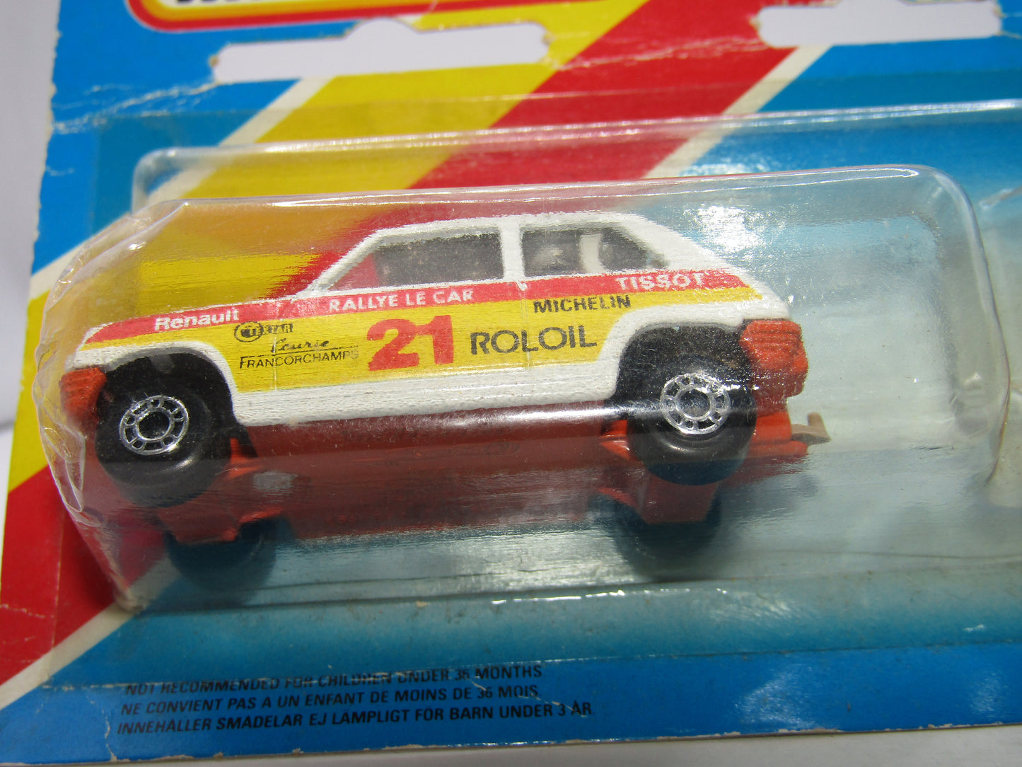 Matchbox Superfast Twin Pack TP-106 Renault & Bicycle Trailer ORANGE BASE