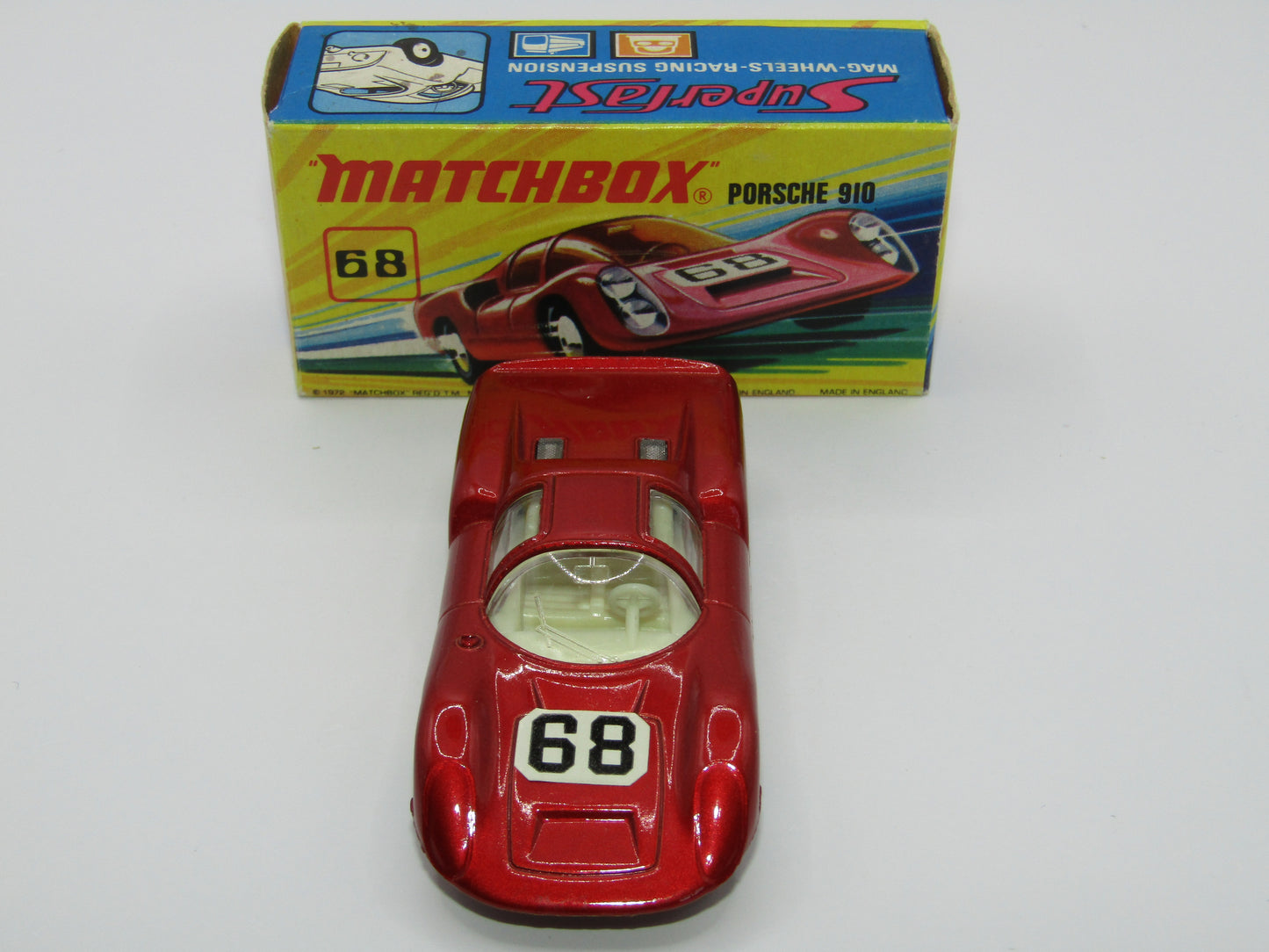 Matchbox Superfast 68A Porsche 910 68 Label CLEAR WINDOWS