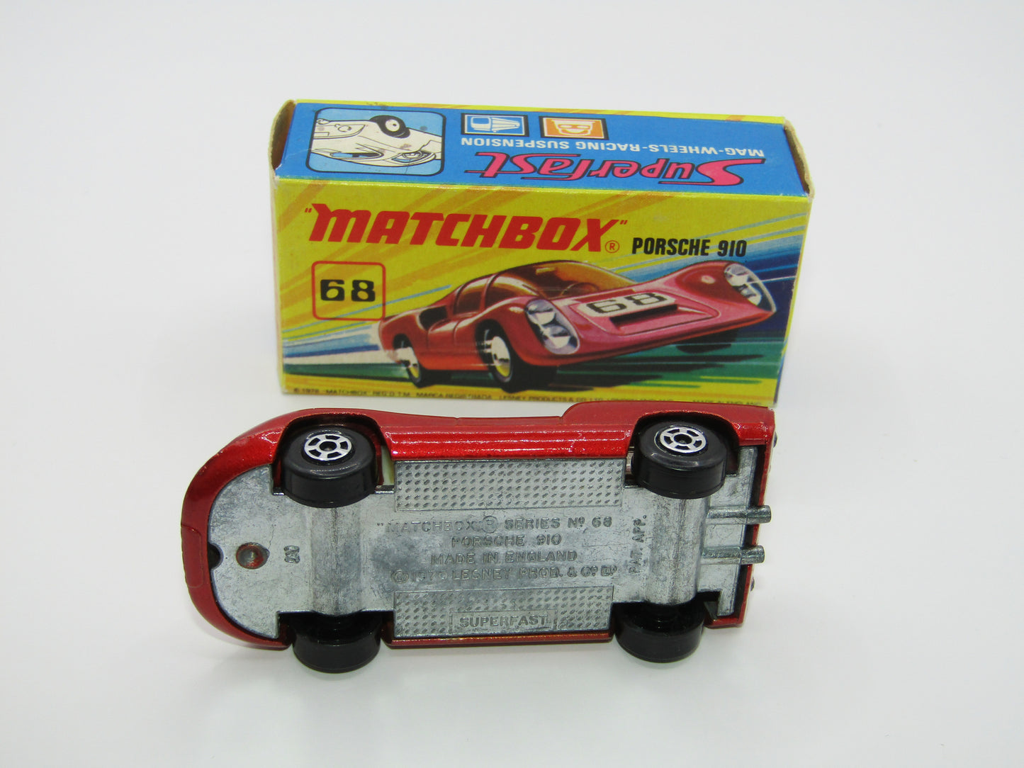 Matchbox Superfast 68A Porsche 910 68 Label CLEAR WINDOWS