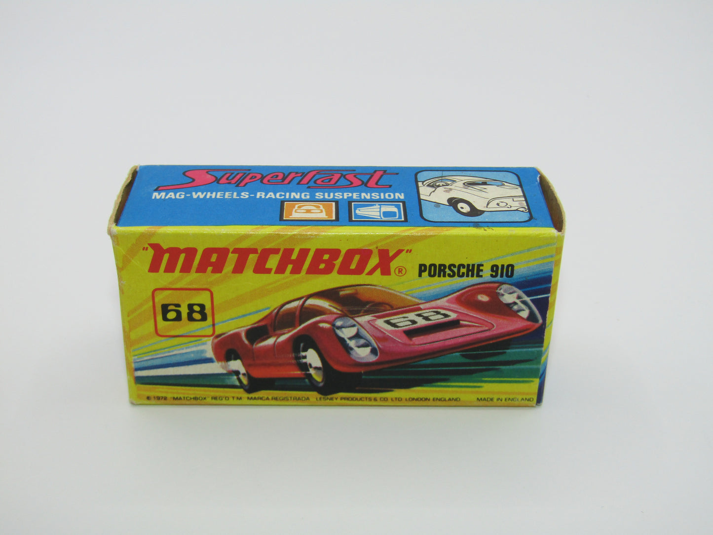 Matchbox Superfast 68A Porsche 910 68 Label CLEAR WINDOWS