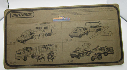 Matchbox Superfast Twin Pack TP-107 Silver Datsun and LIGHT BROWN Tampo Caravan