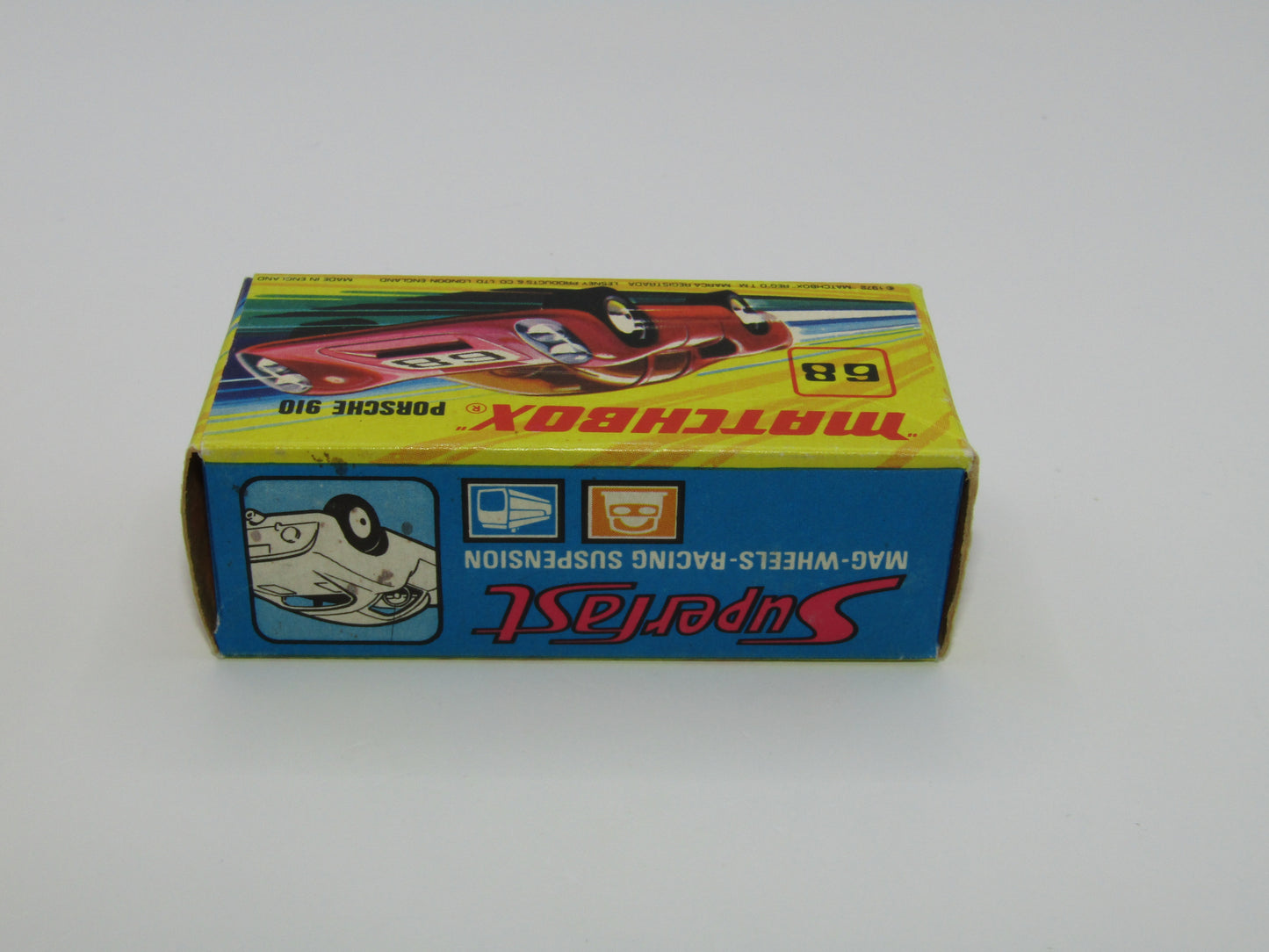 Matchbox Superfast 68A Porsche 910 68 Label CLEAR WINDOWS