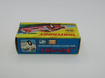 Matchbox Superfast 68A Porsche 910 68 Label CLEAR WINDOWS