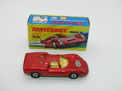 Matchbox Superfast 68A Porsche 910 45 Label Amber Windows