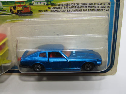 Matchbox Superfast Twin Pack TP-4 Blue Datsun RED Interior & Caravan
