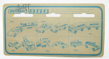 Matchbox Superfast Twin Pack TP-4 Blue Datsun RED Interior & Caravan