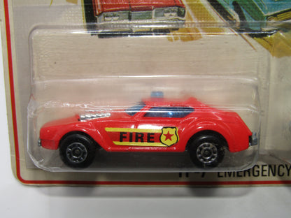 Matchbox Superfast Twin Pack TP-7 Fire Chief 5 CROWN WHEEL Unp Base Ambulance