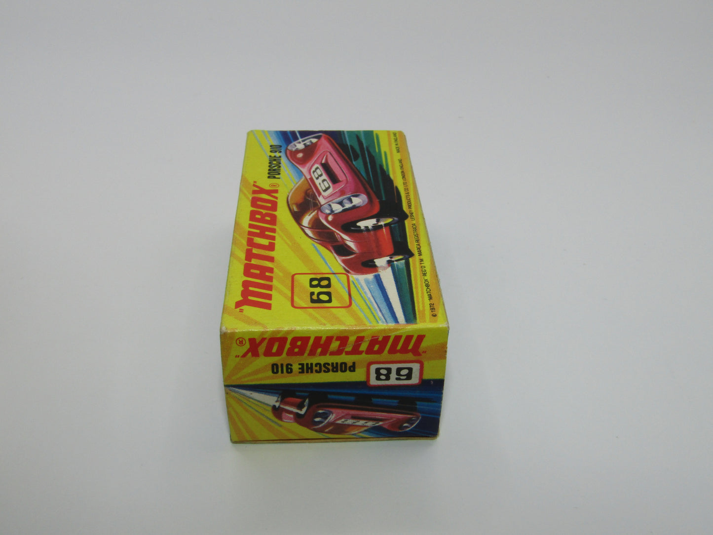 Matchbox Superfast 68A Porsche 910 45 Label Amber Windows