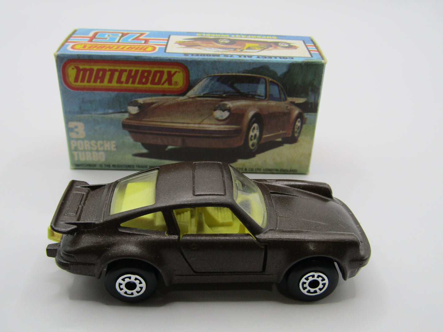 Matchbox Superfast 3C Porsche Turbo MATT Brown Body, Gloss Black Base