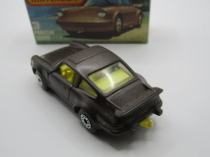 Matchbox Superfast 3C Porsche Turbo MATT Brown Body, Gloss Black Base