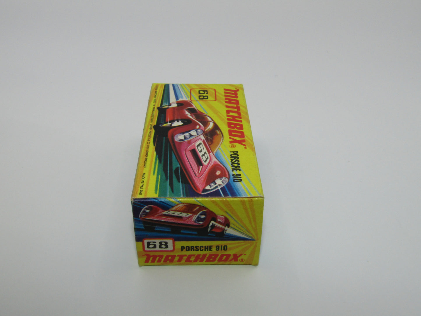 Matchbox Superfast 68A Porsche 910 45 Label Amber Windows