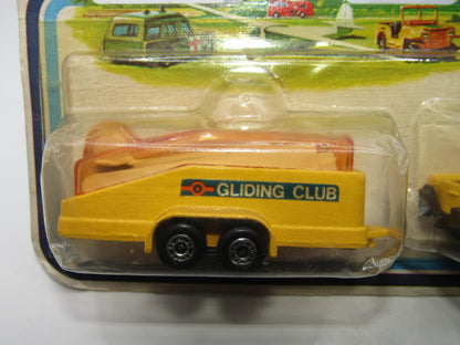 Matchbox Superfast Twin Pack TP-7 Jeep & Glider Set - BLACK HUBS Matt Black Base