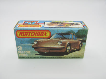 Matchbox Superfast 3C Porsche Turbo MATT Brown Body, Gloss Black Base