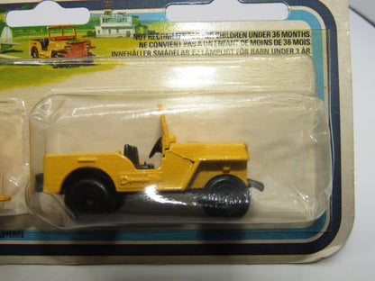 Matchbox Superfast Twin Pack TP-7 Jeep & Glider Set - BLACK HUBS Matt Black Base