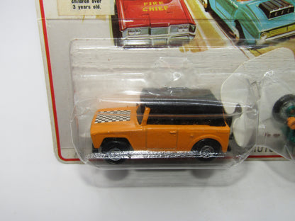 Matchbox Superfast Twin Pack TP-8 Field Car Checker Label & Honda Motorcycle Trailer