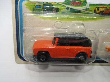 Matchbox Superfast Twin Pack TP-8 Field Car DARK Orange No Tampo & NO Label Trailer