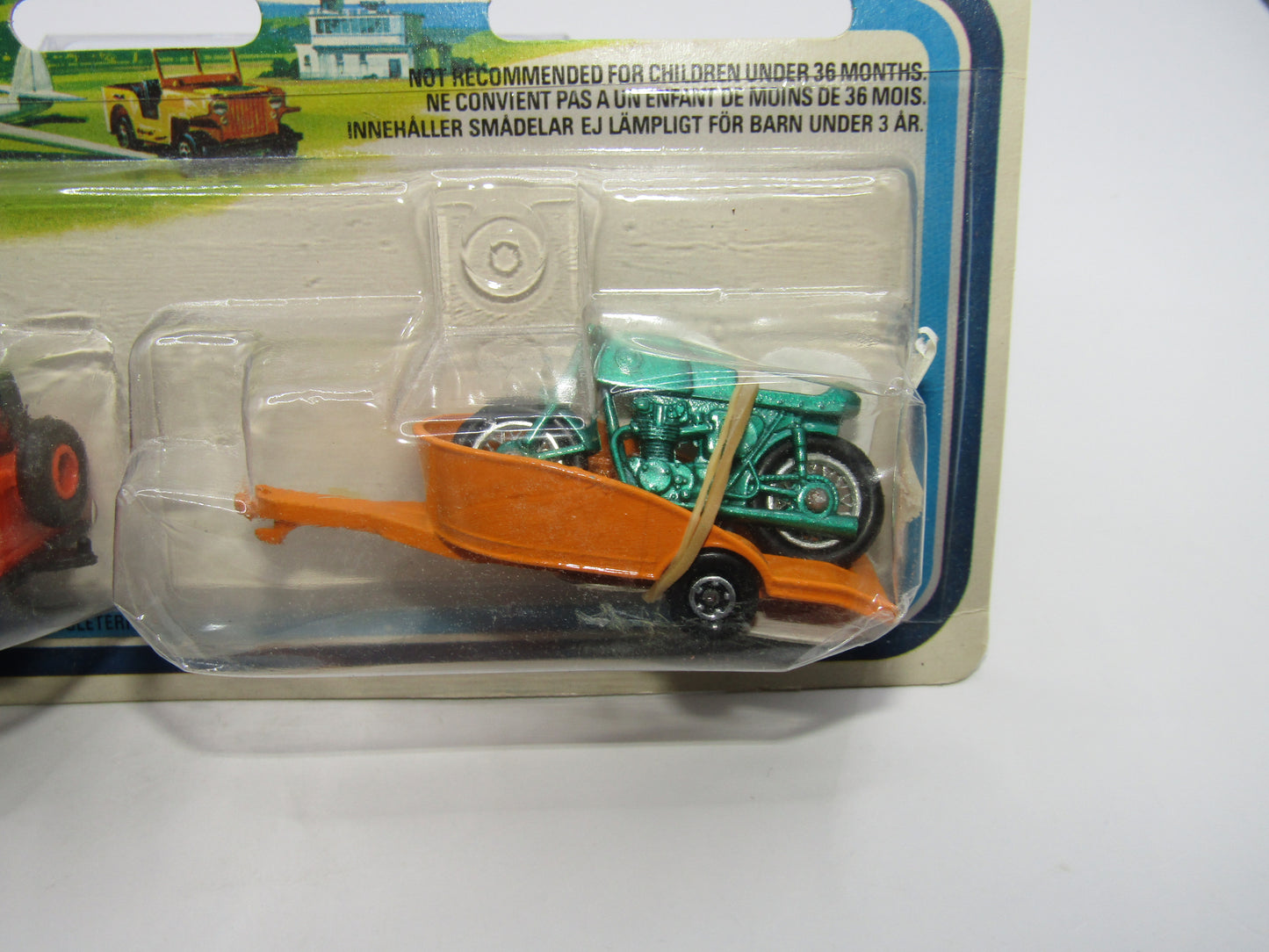 Matchbox Superfast Twin Pack TP-8 Field Car DARK Orange No Tampo & NO Label Trailer