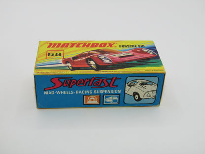 Matchbox Superfast 68A Porsche 910 WHITE 5 Spoke Wide Wheels