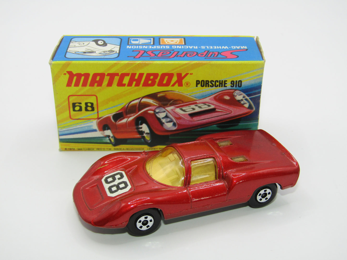 Matchbox Superfast 68A Porsche 910 SMALL SLOT 5 SPOKE WHEELS