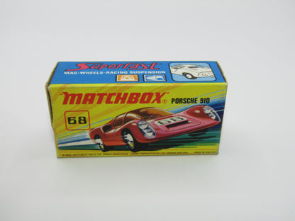 Matchbox Superfast 68A Porsche 910 SMALL SLOT 5 SPOKE WHEELS