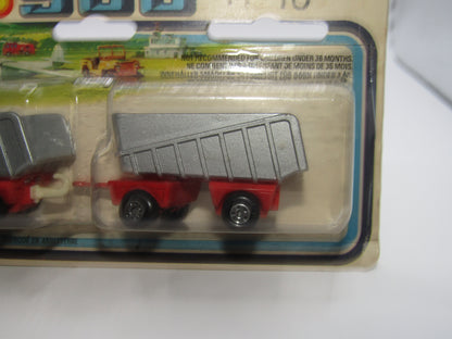 Matchbox Superfast Twin Pack TP-16 Articulated Truck RED & SILVER Purple Windows