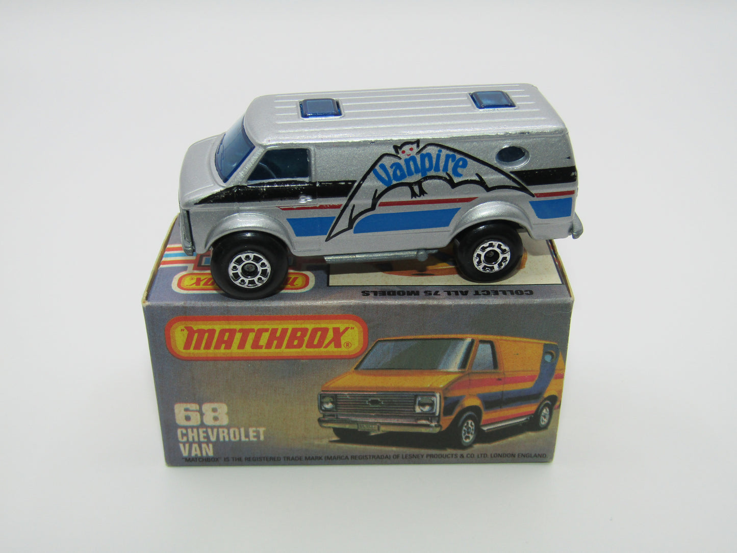 Matchbox Superfast 68C Chevy Van Vanpire REVERSED Wheels