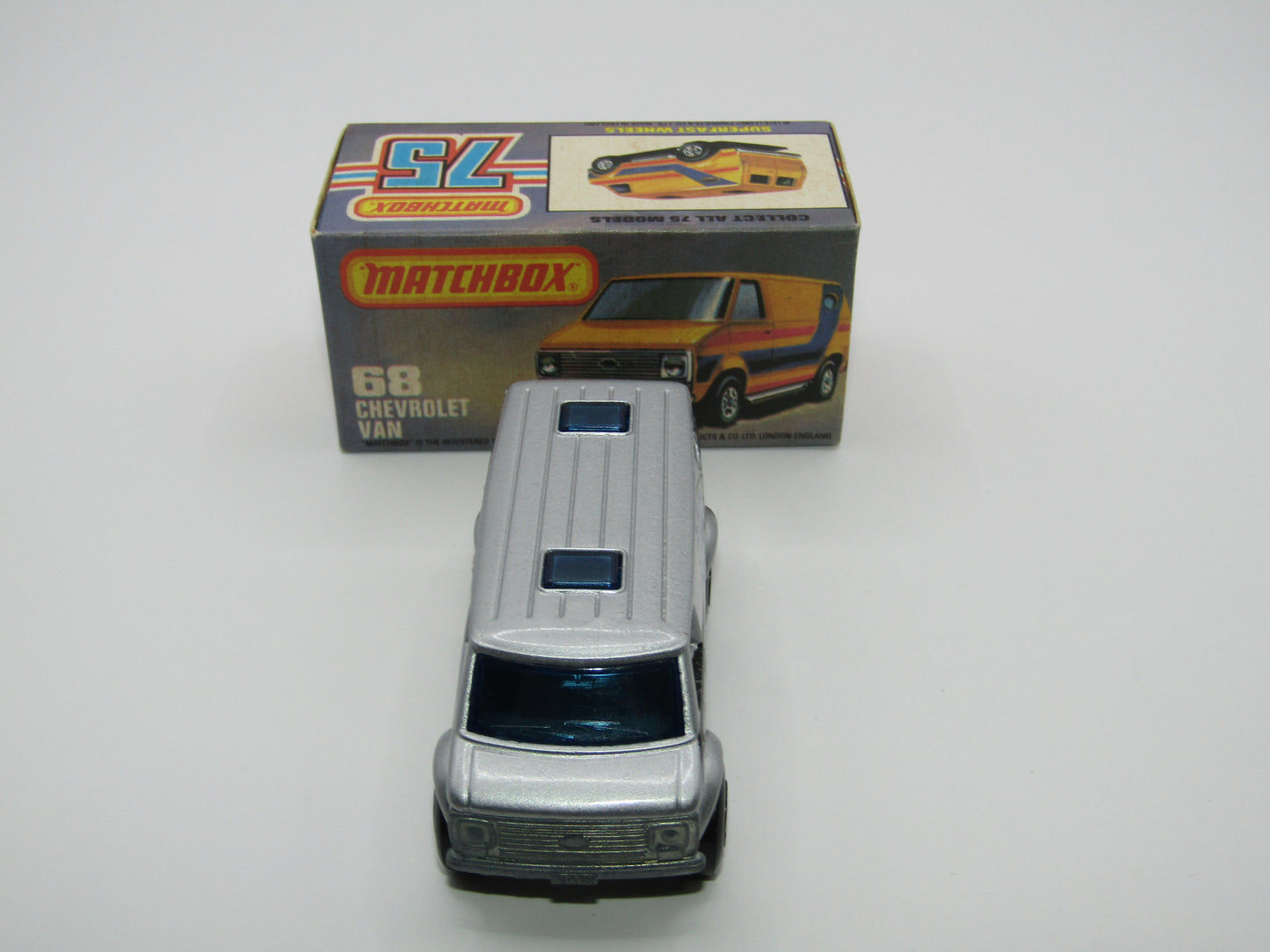 Matchbox Superfast 68C Chevy Van Vanpire REVERSED Wheels