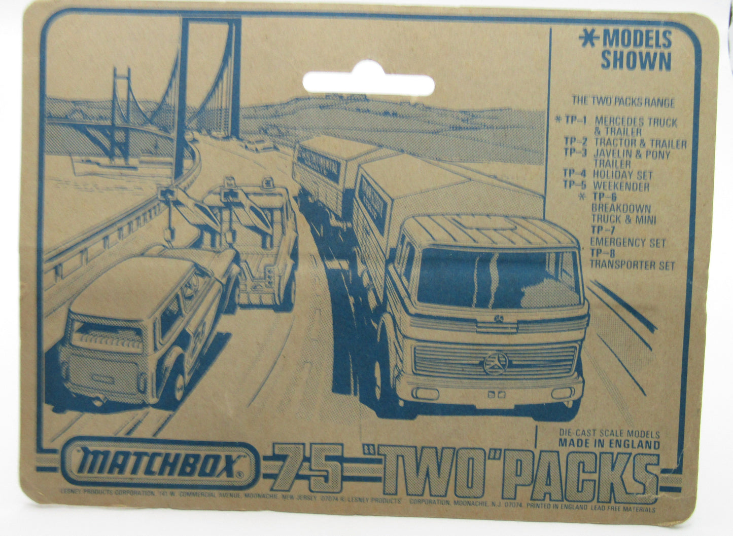 Matchbox Superfast Twin Pack TP-3 AMX Javelin Met Blue 5 Spoke Opening Doors
