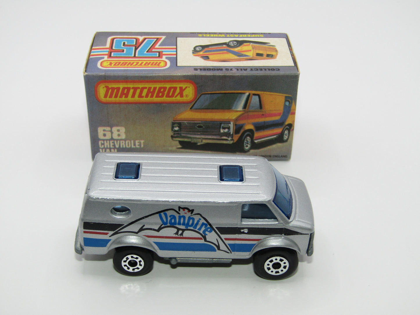 Matchbox Superfast 68C Chevy Van Vanpire REVERSED Wheels