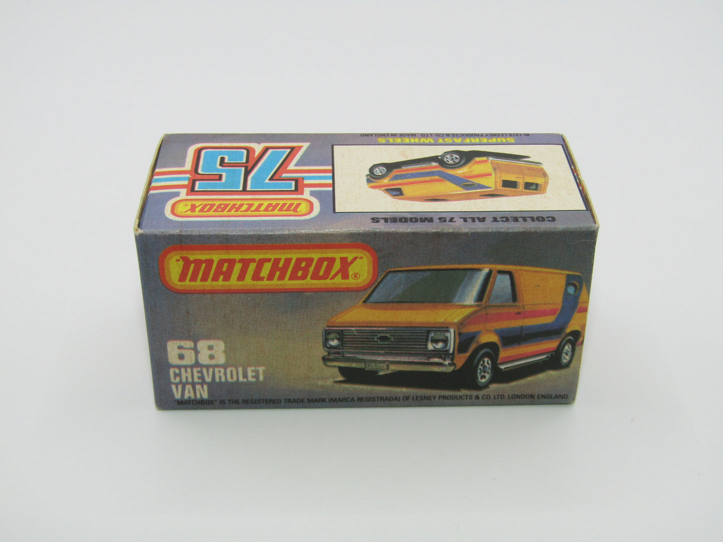 Matchbox Superfast 68C Chevy Van Vanpire REVERSED Wheels