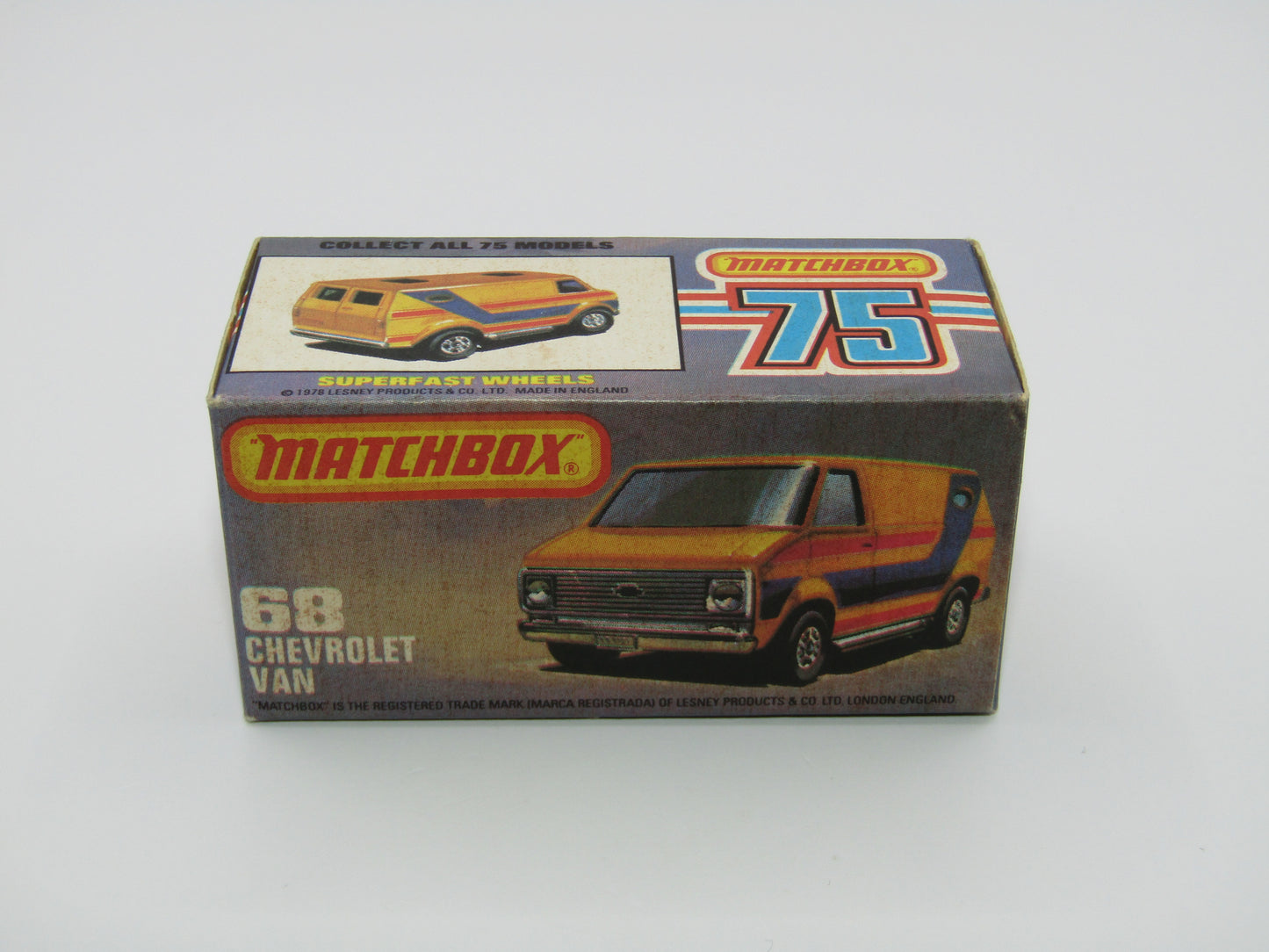 Matchbox Superfast 68C Chevy Van Vanpire REVERSED Wheels