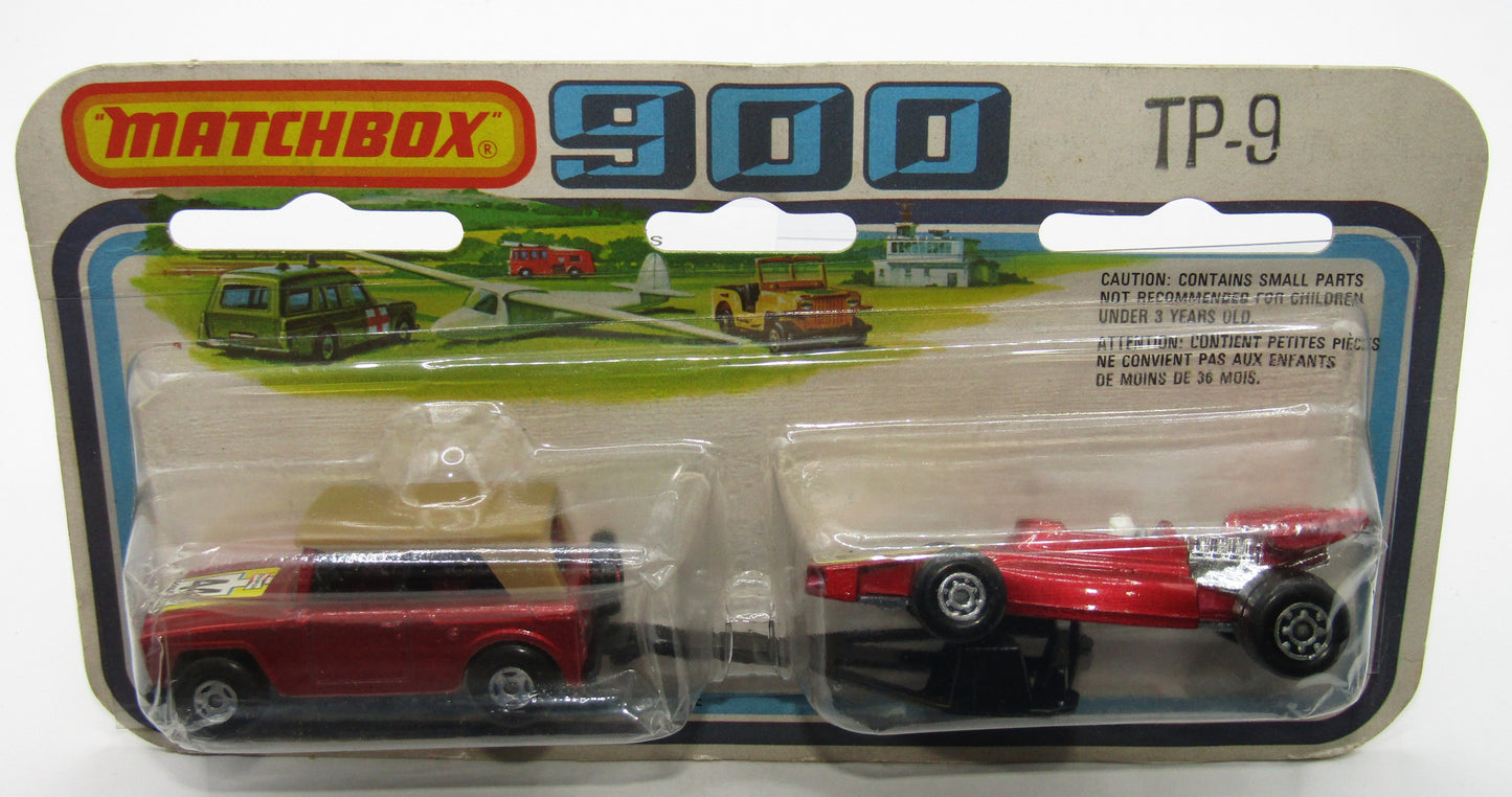 Matchbox Superfast Twin Pack TP-9 Field Car Metallic Red 44 Label & Team Matchbox