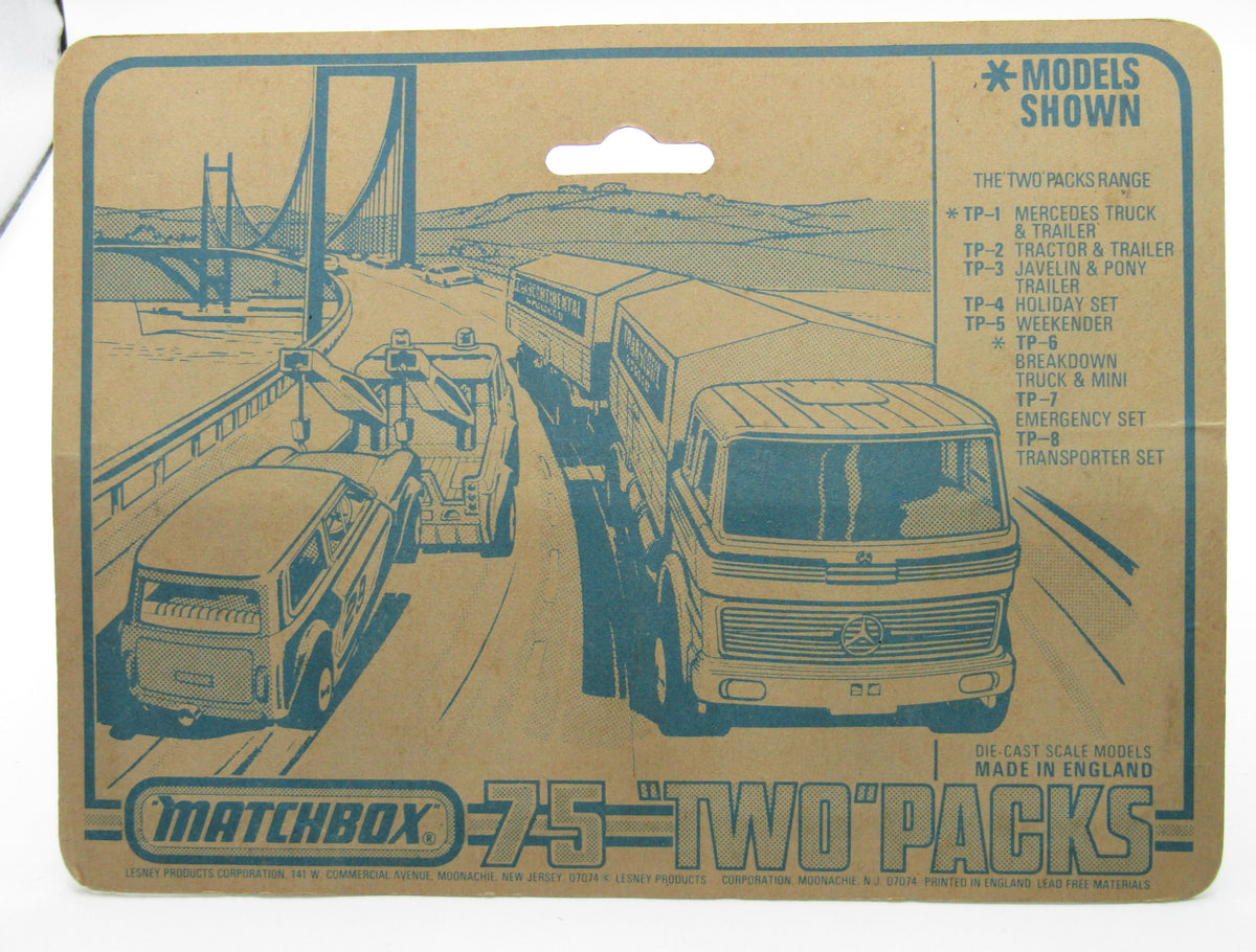 Matchbox Superfast Twin Pack TP-2 Police Car Merryweather DOT DASH WHEELS