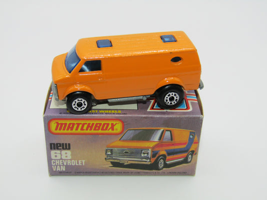 Matchbox Superfast 68C Chevy Van Orange NO TAMPO Print