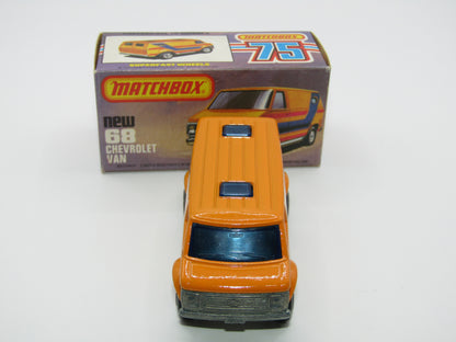 Matchbox Superfast 68C Chevy Van Orange NO TAMPO Print