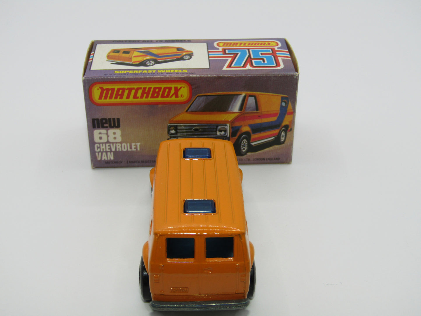 Matchbox Superfast 68C Chevy Van Orange NO TAMPO Print