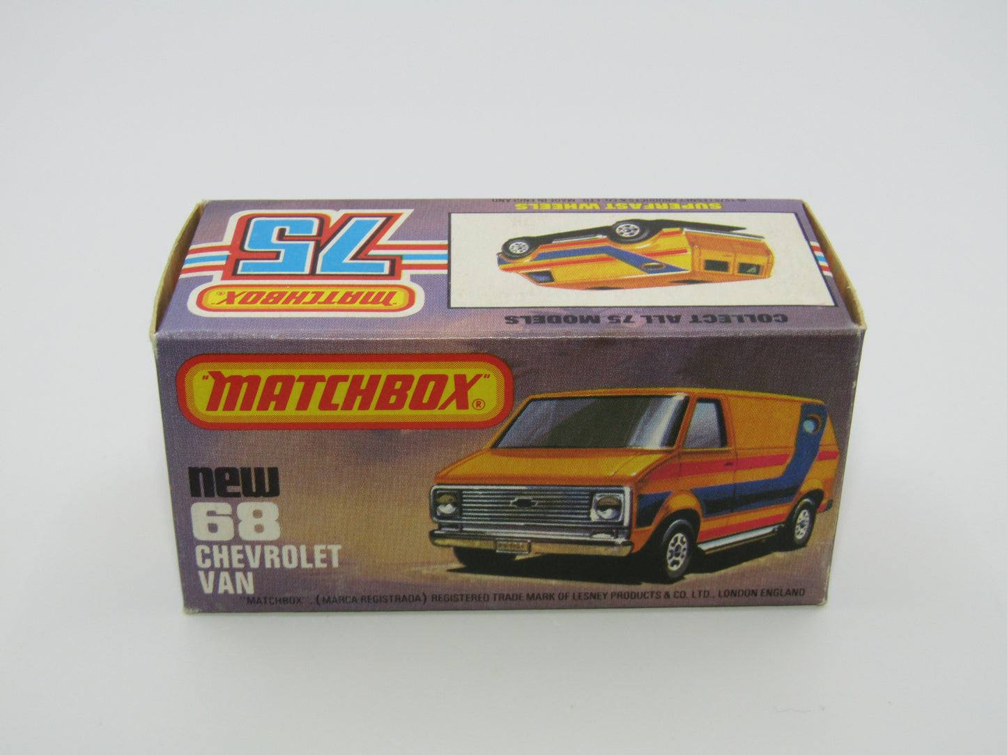 Matchbox Superfast 68C Chevy Van Orange NO TAMPO Print