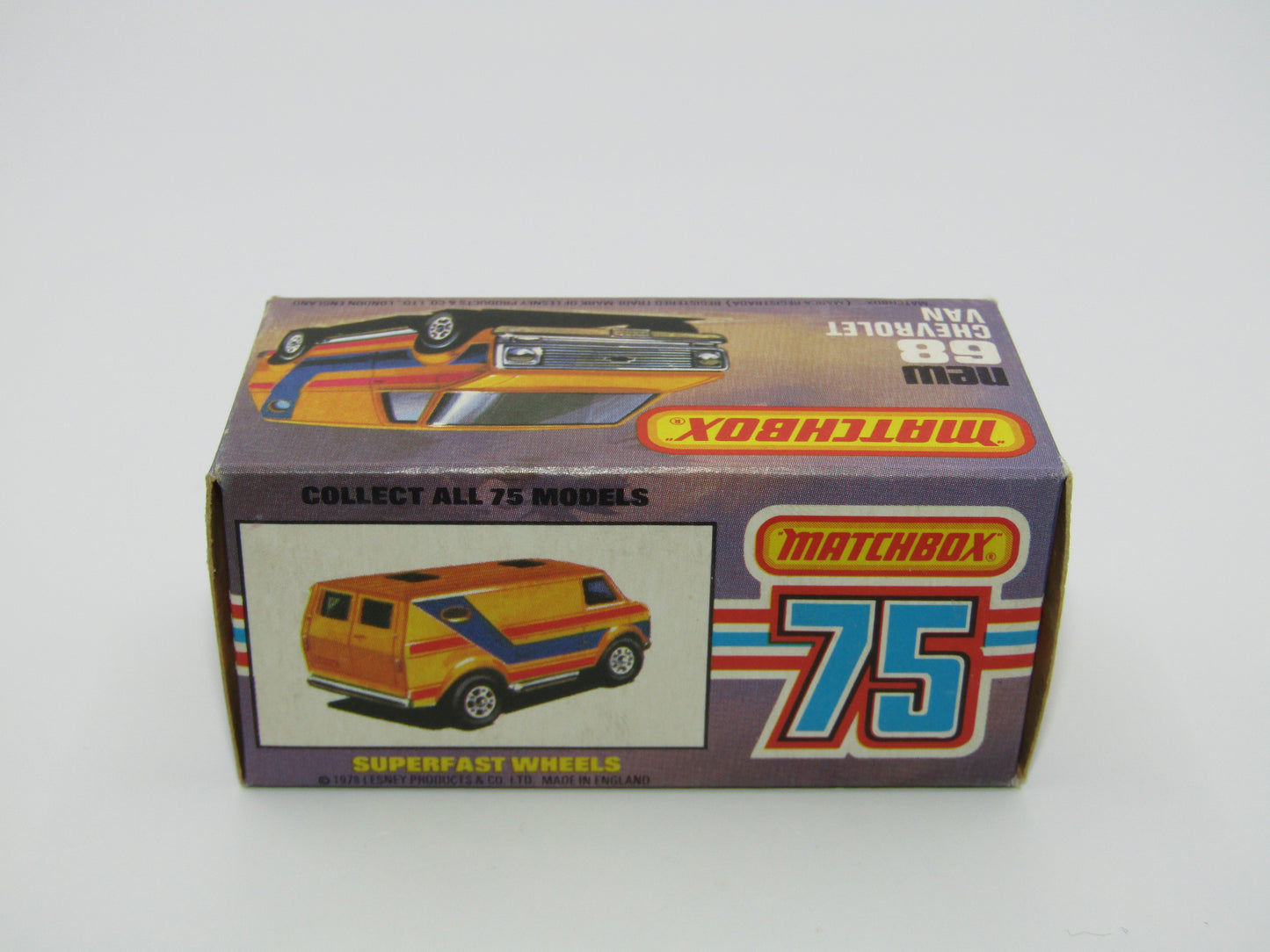 Matchbox Superfast 68C Chevy Van Orange NO TAMPO Print