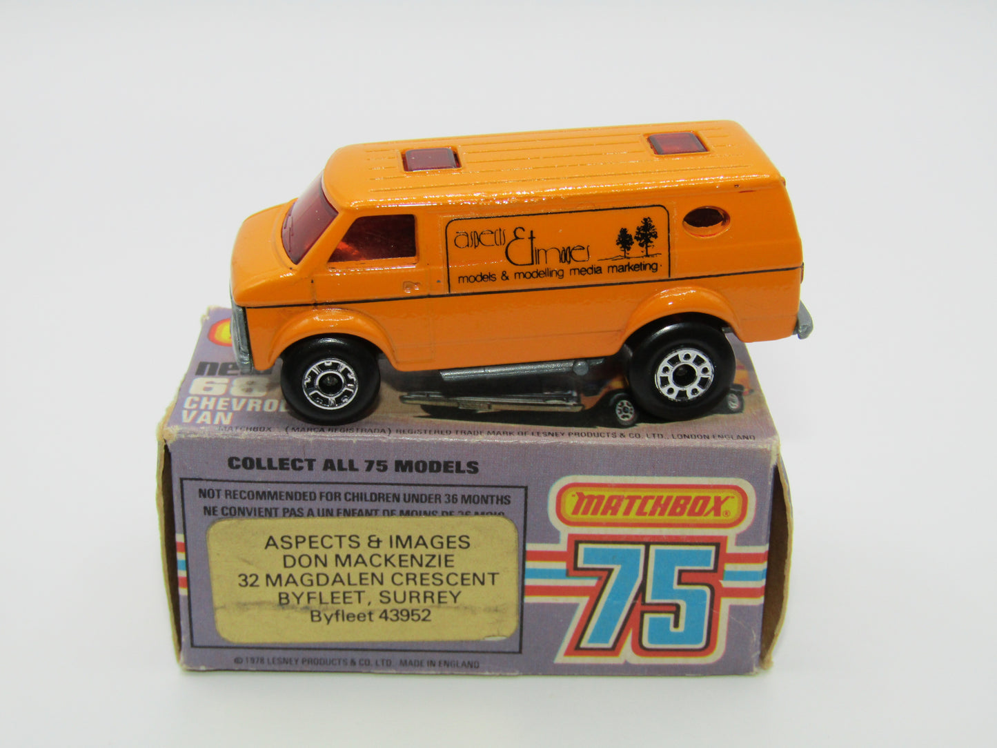 Matchbox Superfast 68C Chevy Van ASPECTS & IMAGES - Promotional