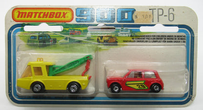 Matchbox Superfast Twin Pack TP-6 Yellow Toe Joe GREEN Booms & Red Mini