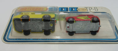 Matchbox Superfast Twin Pack TP-6 Yellow Toe Joe GREEN Booms & Red Mini